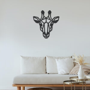 muurdecoraties van hout dierenkop giraffe